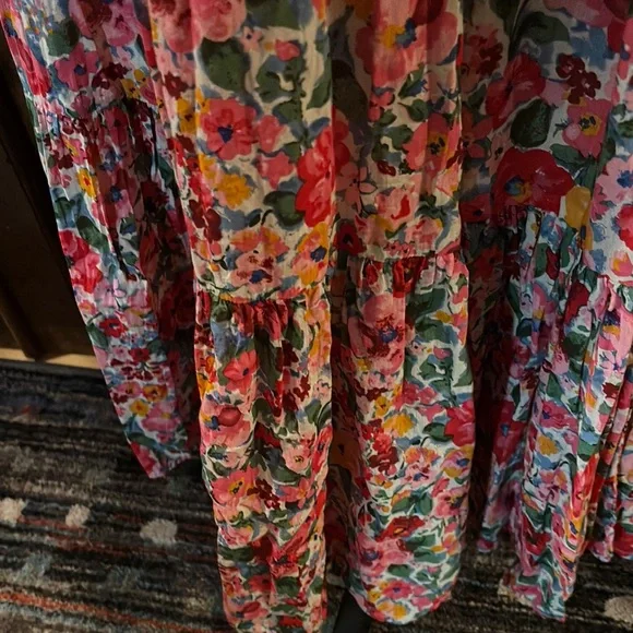 NATURAL LIFE Red and Pink Tiered Maxi Skirt - Picture 7 of 14